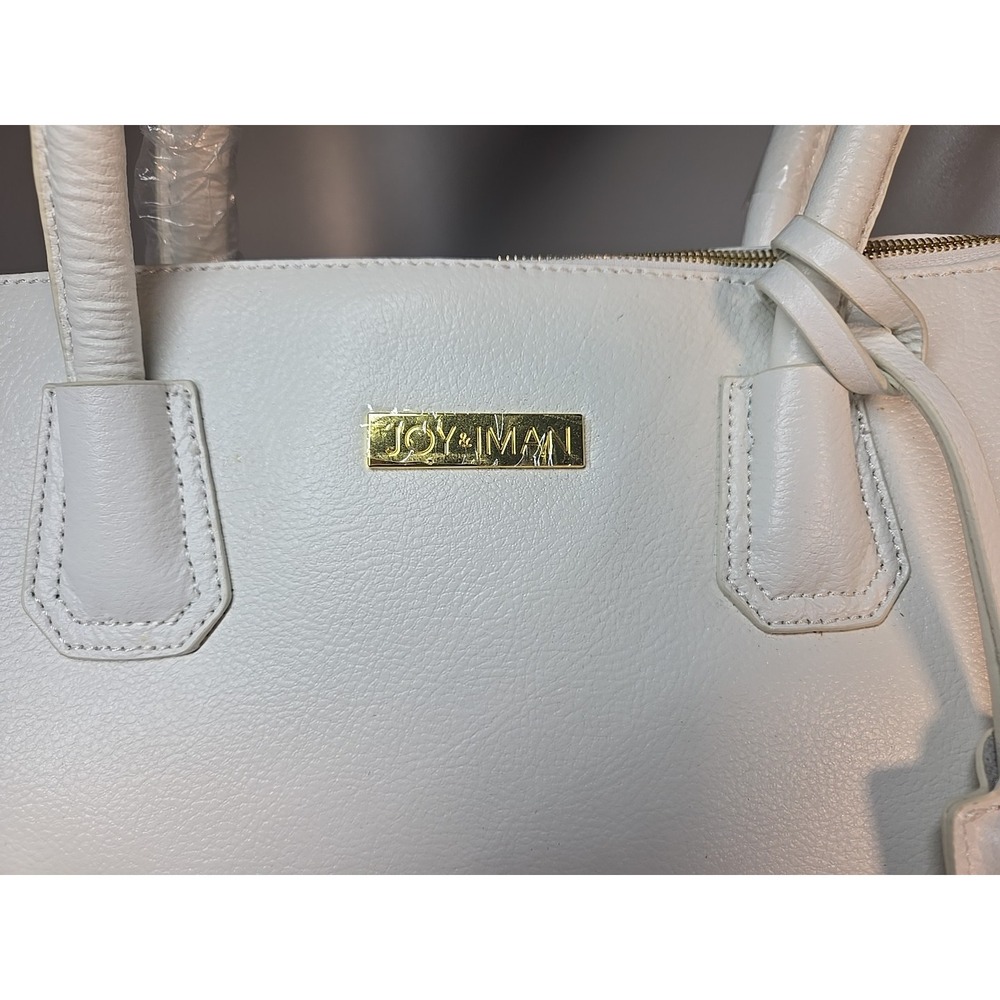 JOY & IMAN Genuine Leather‎ Satchel Tote Purse Hand Shoulder Bag *new* - Picture 2 of 9